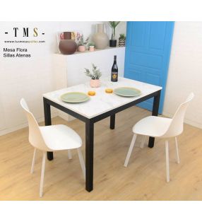 Table noir et blanc bon marché