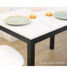 table de comptoir en marbre blanc