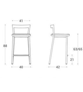 Dimensions du tabouret haut Spirit