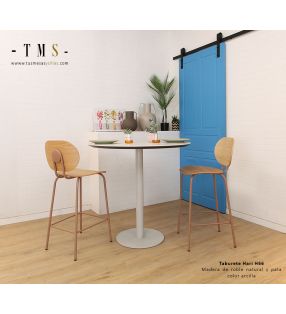 Tabouret haut en chêne naturel