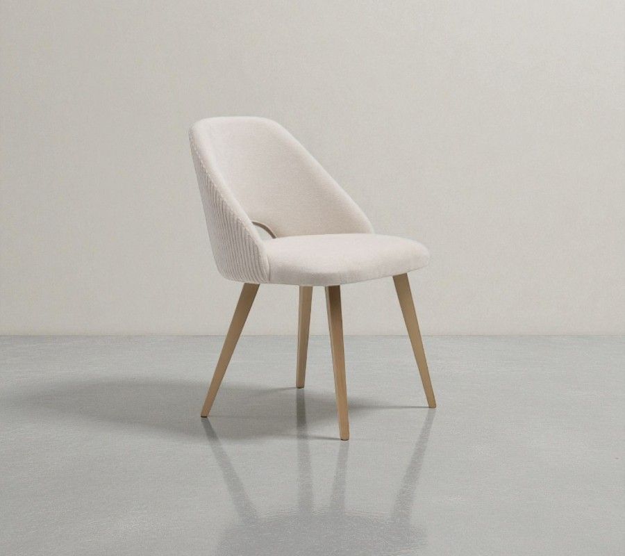 Silla de comedor tapizada ADARRA – patas de madera y tapizado FROCA