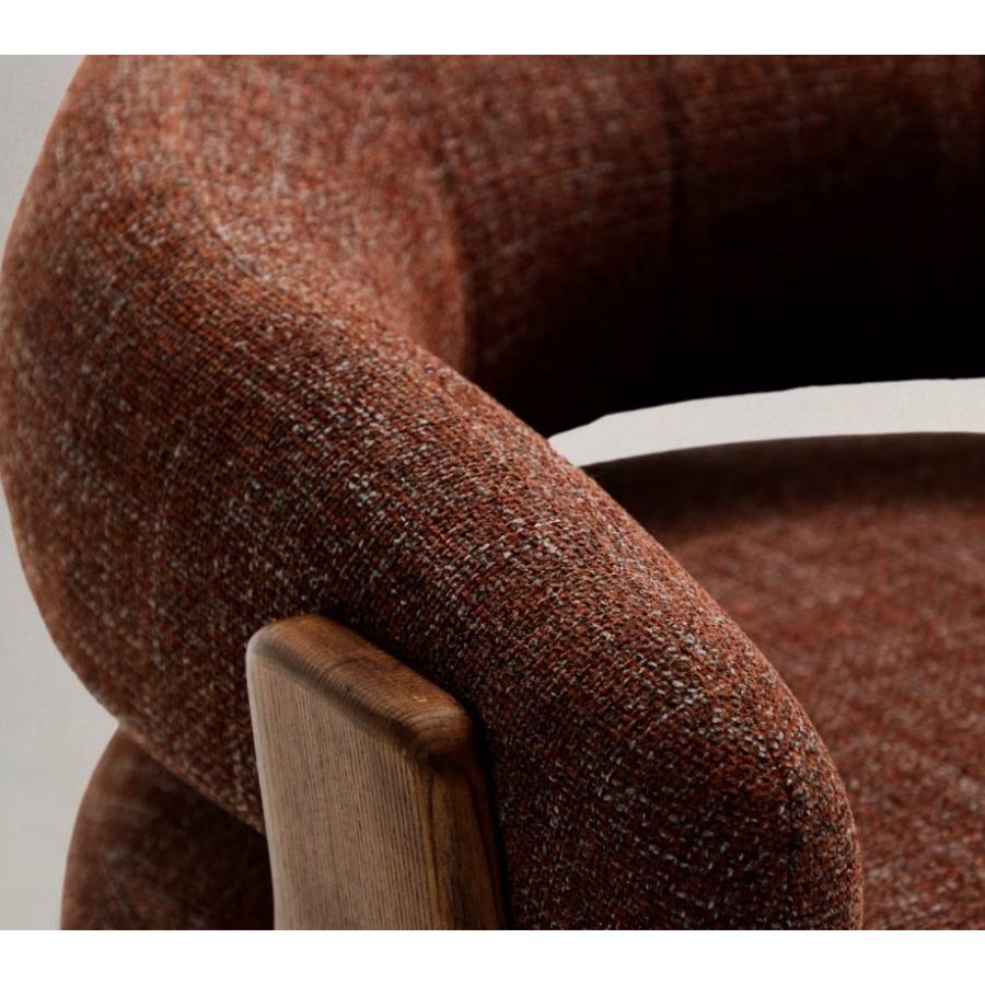 fauteuil-enveloppant-chenille-bois-noyer fauteuil-enveloppant-chenille-bois-noyer