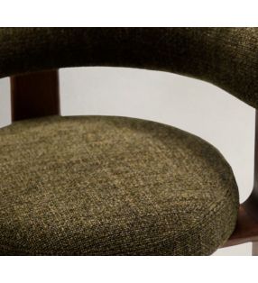 chaise-3-pieds-bois-chene-chenille-vert