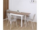 table de cuisine extensible aux coins arrondis
