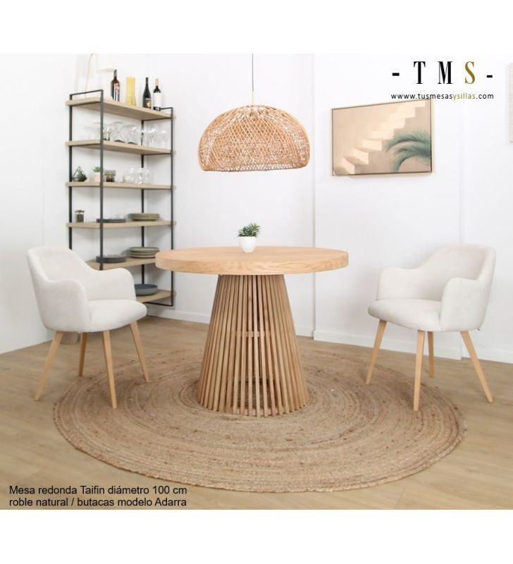 Tables rondes en bois pour 4 personnes Tables rondes en bois pour 4 personnes