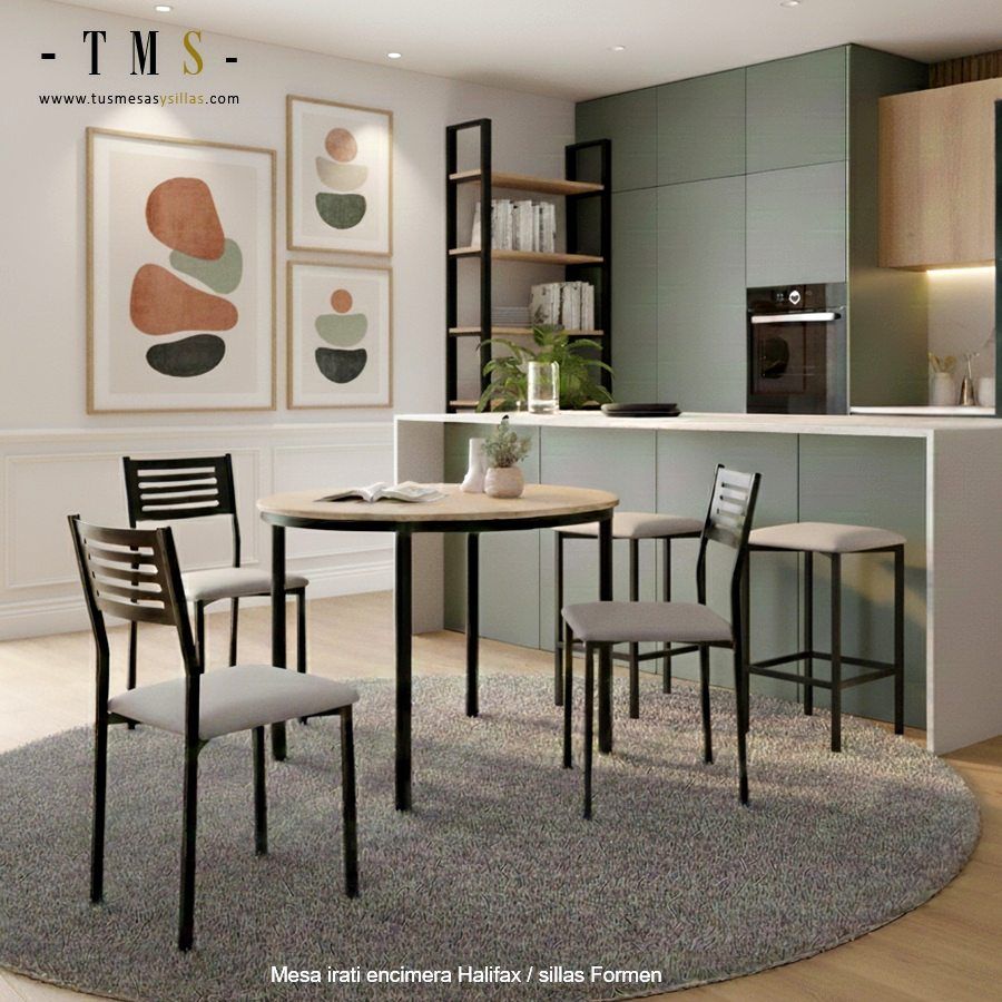 silla de cocina Formen tapizada y blanca silla de cocina Formen tapizada y blanca