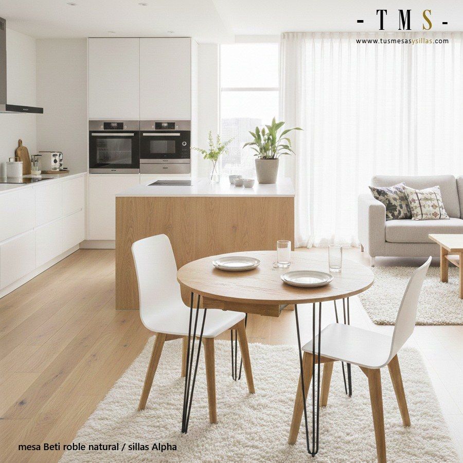 Table ronde extensible en bois noir