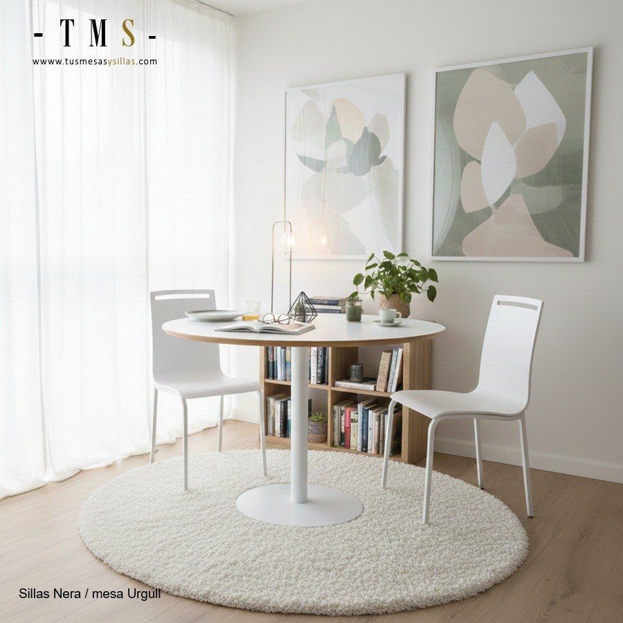 table ronde blanche moderne