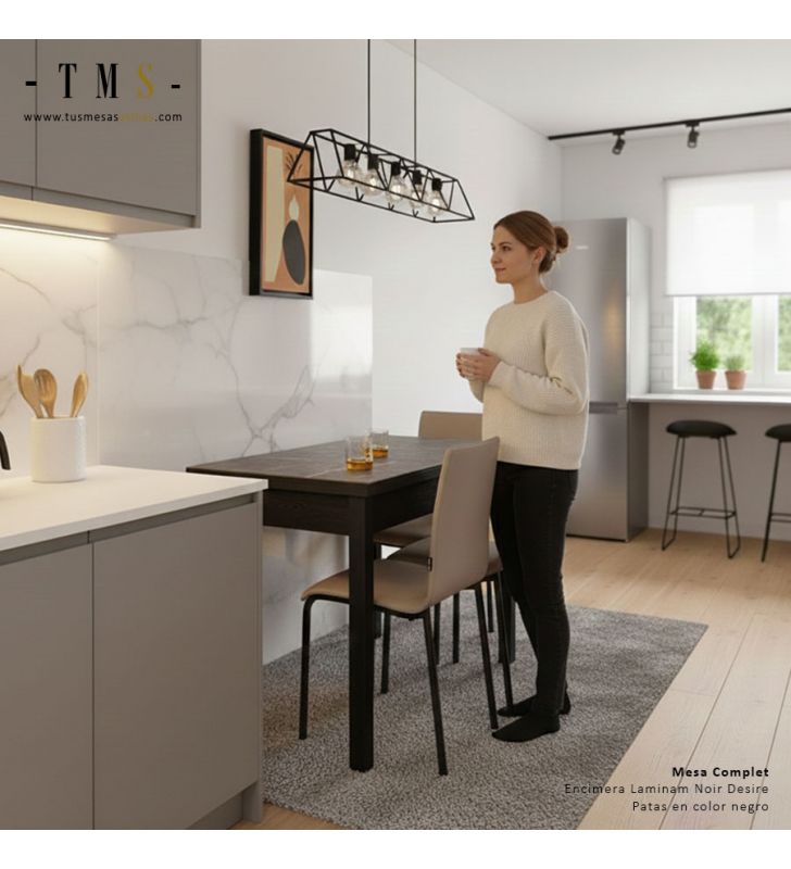 petite table de cuisine avec 2 rallonges