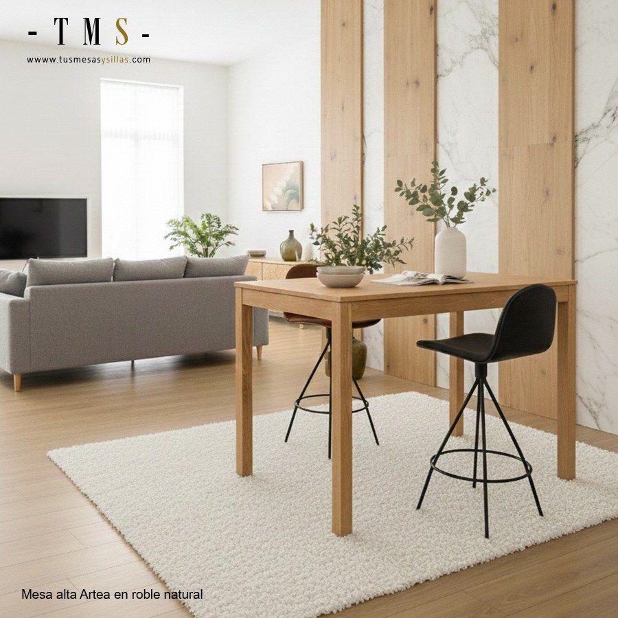 table haute en chêne naturel table haute en chêne naturel