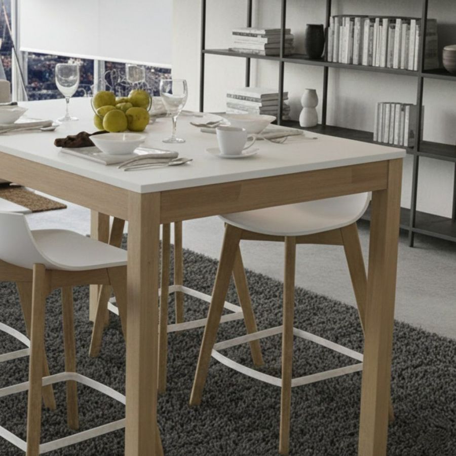 table haute en chêne naturel table haute en chêne naturel