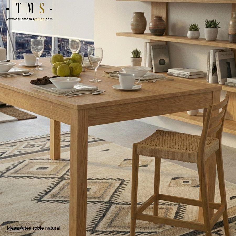 table haute en chêne naturel table haute en chêne naturel