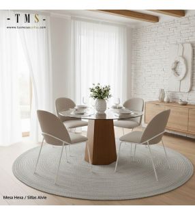 Table ronde en verre - 110