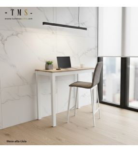 table extensible haute en bois blanc