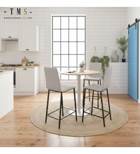 tabourets hauts rembourrés avec dossier