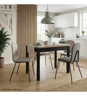 table de cuisine en noyer noir