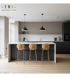 Tabourets hauts en bois pour îlots de cuisine