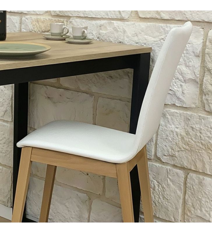 tabouret rembourré à dossier haut