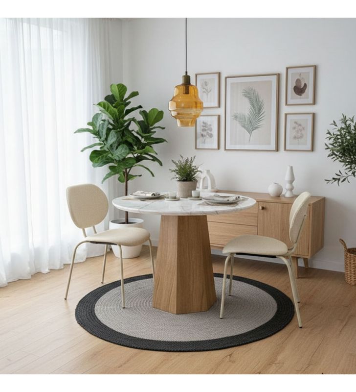 Table hexagonale avec plateau résistant Table hexagonale avec plateau résistant