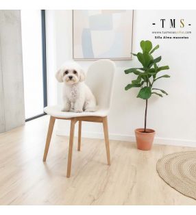 chaise de salle à manger avec revêtement spécial pour animaux de compagnie