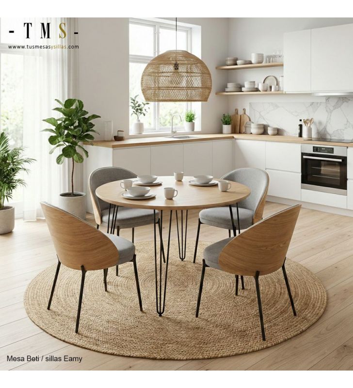 table de cuisine ronde pour 4 personnes