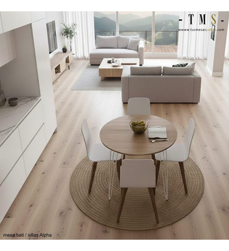 tables rondes style vintage