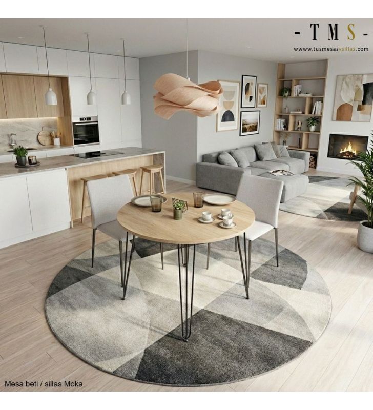 Tables rondes de style industriel