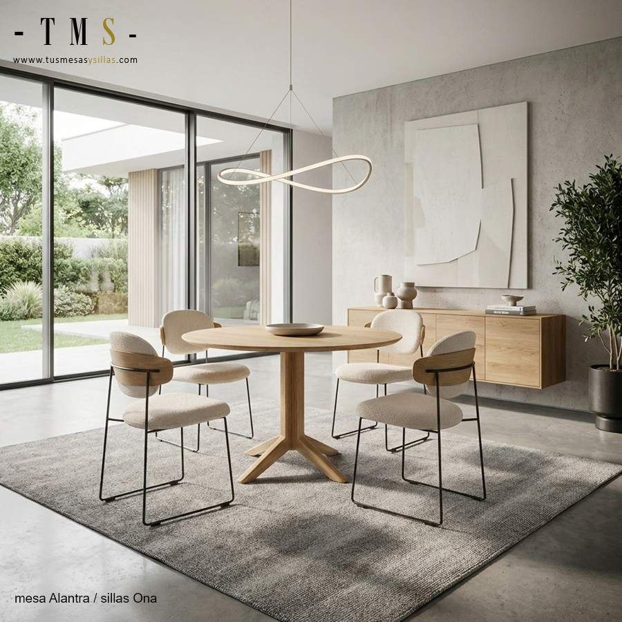 table ronde, bois clair table ronde, bois clair