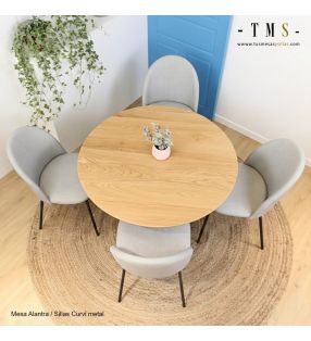 Tables rondes en bois massif