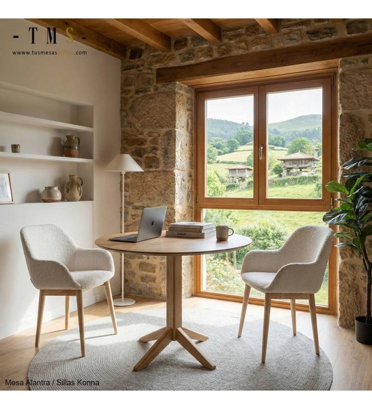 ensemble table ronde et chaises