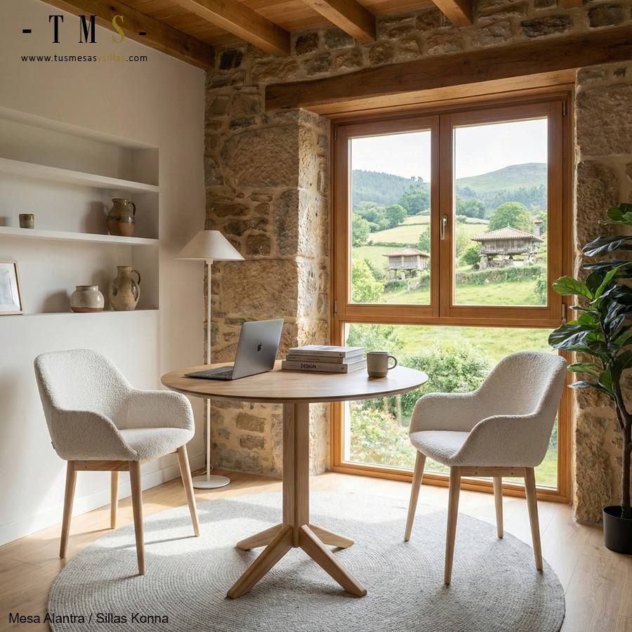 table ronde, bois clair table ronde, bois clair