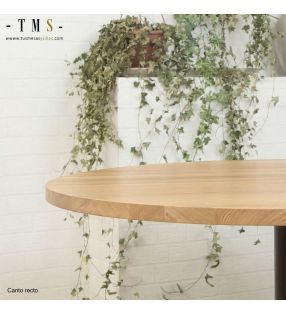 comptoir rond en bois massif