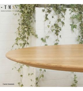 comptoirs ronds en bois de chêne