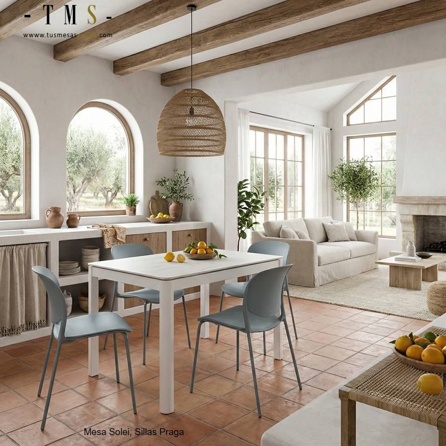 Table Solei avec plateau en porcelaine Table Solei avec plateau en porcelaine