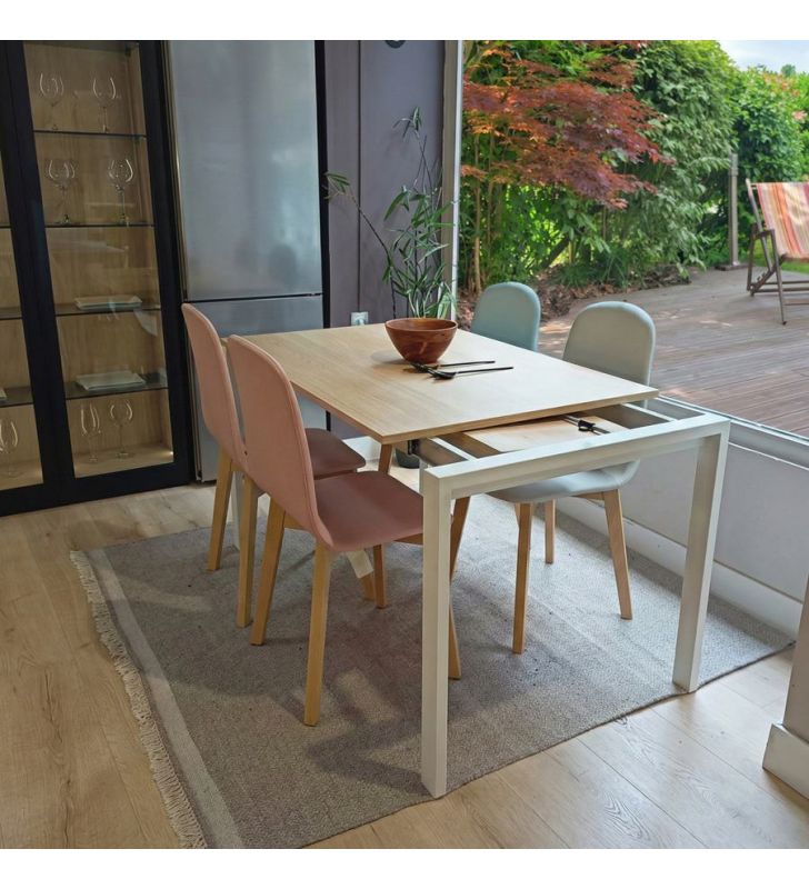 table extensible avec pieds en métal