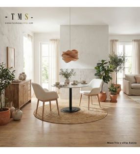 table élégante avec pied central