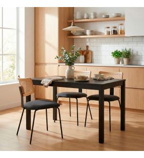 tables de cuisine extensibles noires