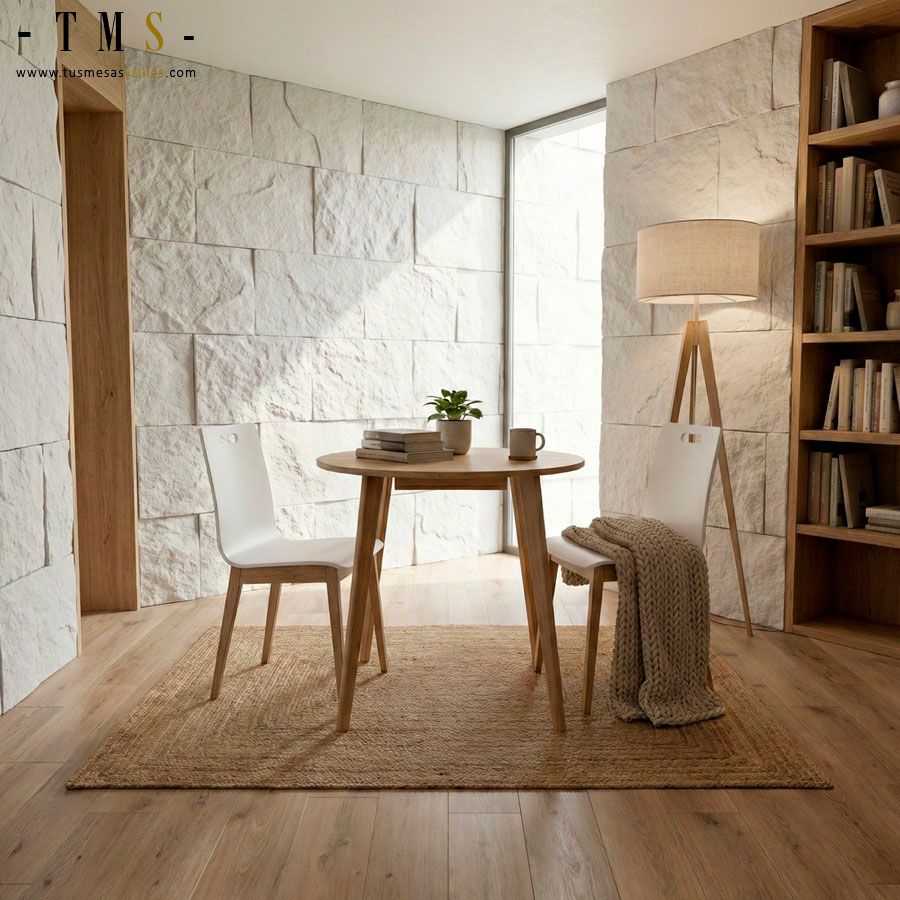 Mesa-redonda-de-comedor-encimera-lacada-en-blanco-y-patas-en-madera-maciza Mesa-redonda-de-comedor-encimera-lacada-en-blanco-y-patas-en-madera-maciza