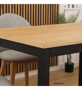 détail du comptoir en chêne