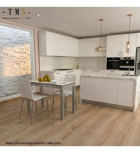 sillas blancas patas aluminio