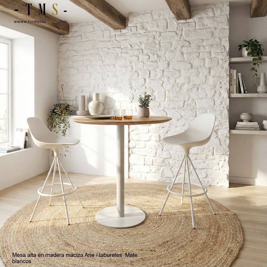 table haute avec piédestal central table haute avec piédestal central