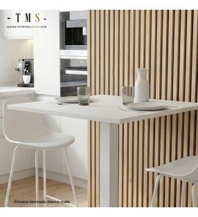 petite table haute blanche