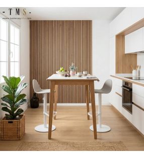 tables hautes en bois blanc