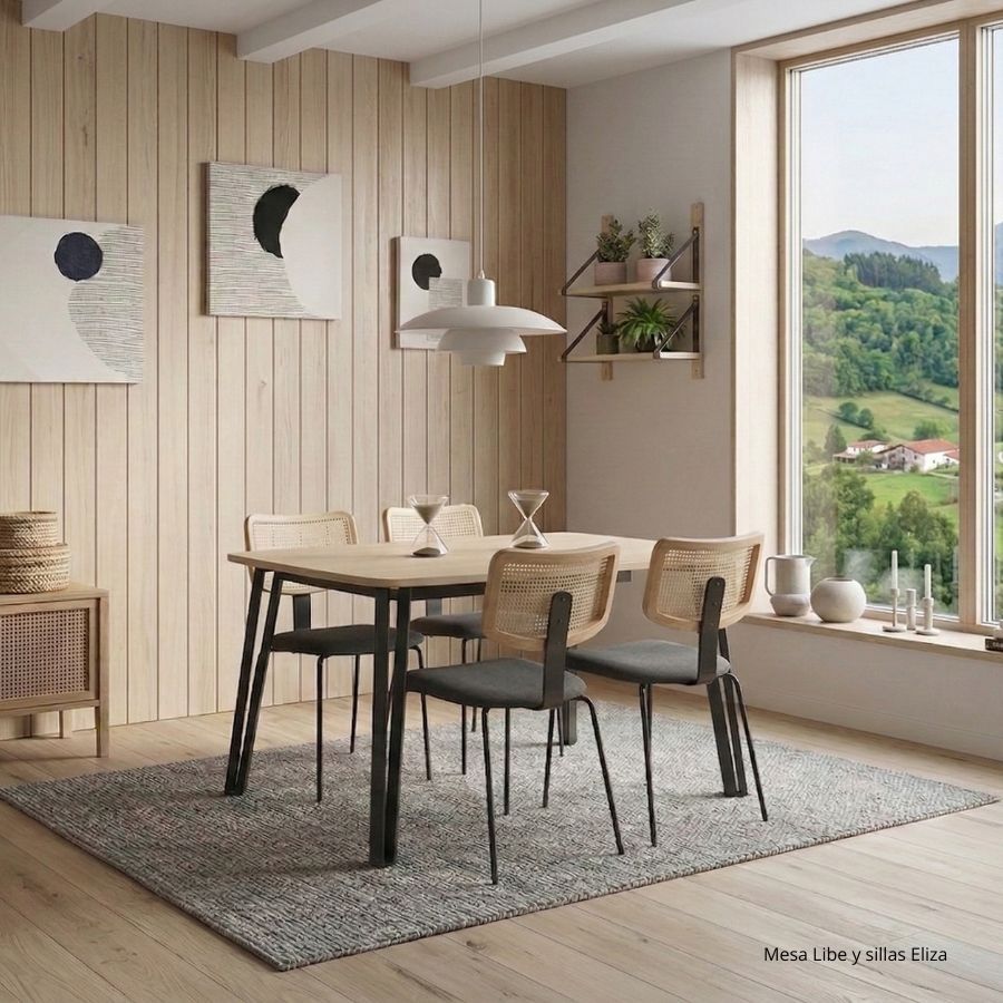 copy of Mesa Libe de diseño moderno y esquinas redondeadas extensible hasta 3 metros