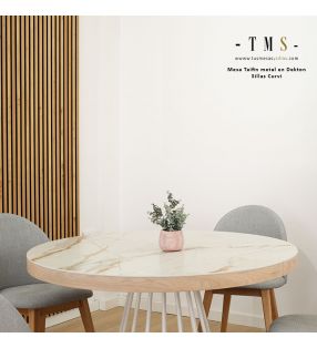 Mesa-extensible-patas de metal-encimera dekton