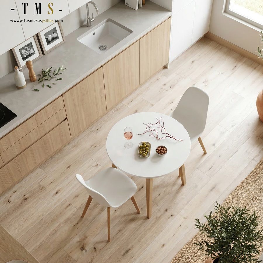 table ronde fixe en chêne naturel table ronde fixe en chêne naturel