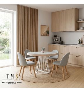 Mesa redonda encimera dekton