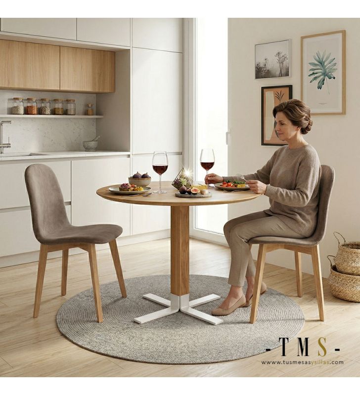 Table ronde en bois Eki