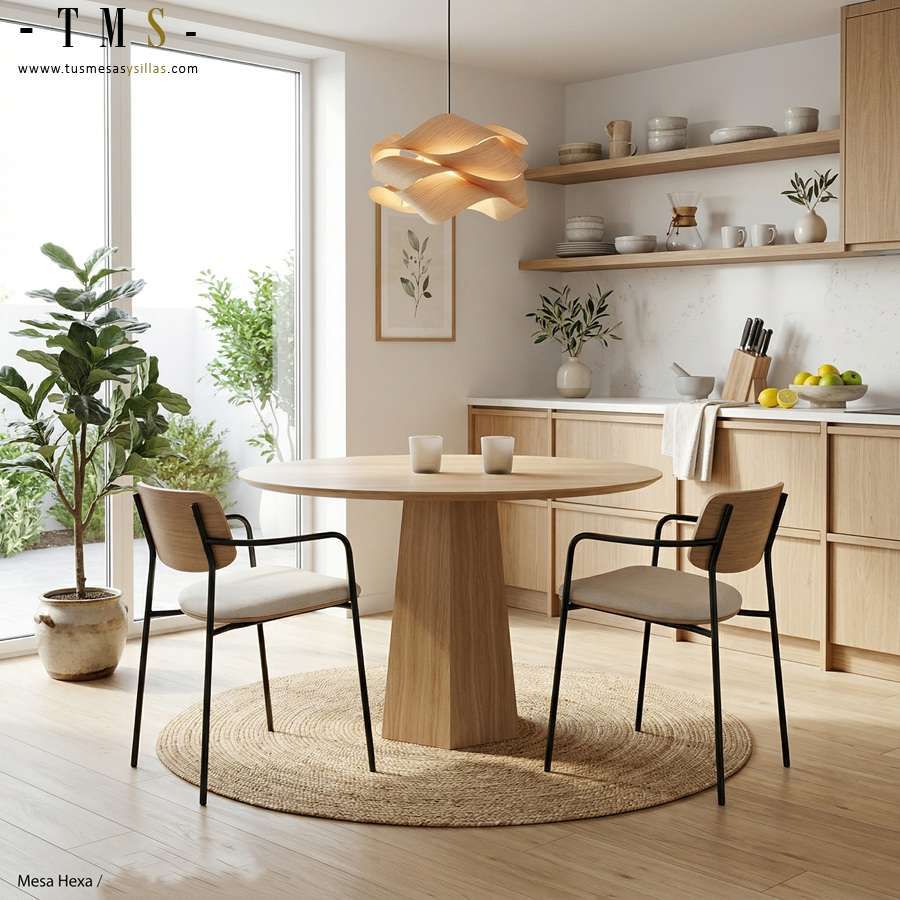 table et chaises de style industriel