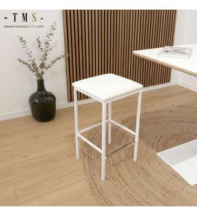 tabourets de bar blancs